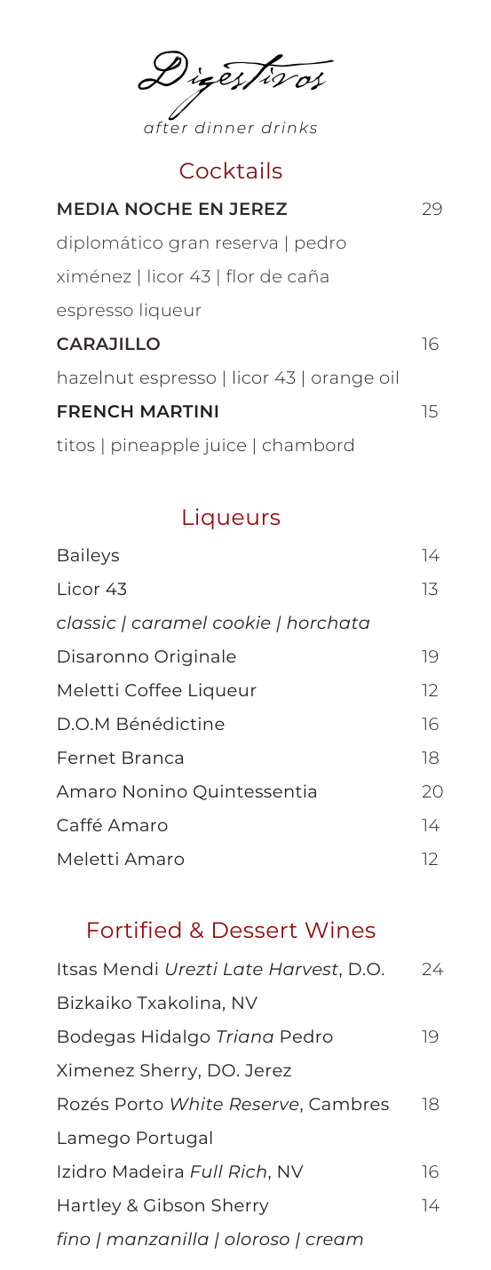 Dessert menu page 2