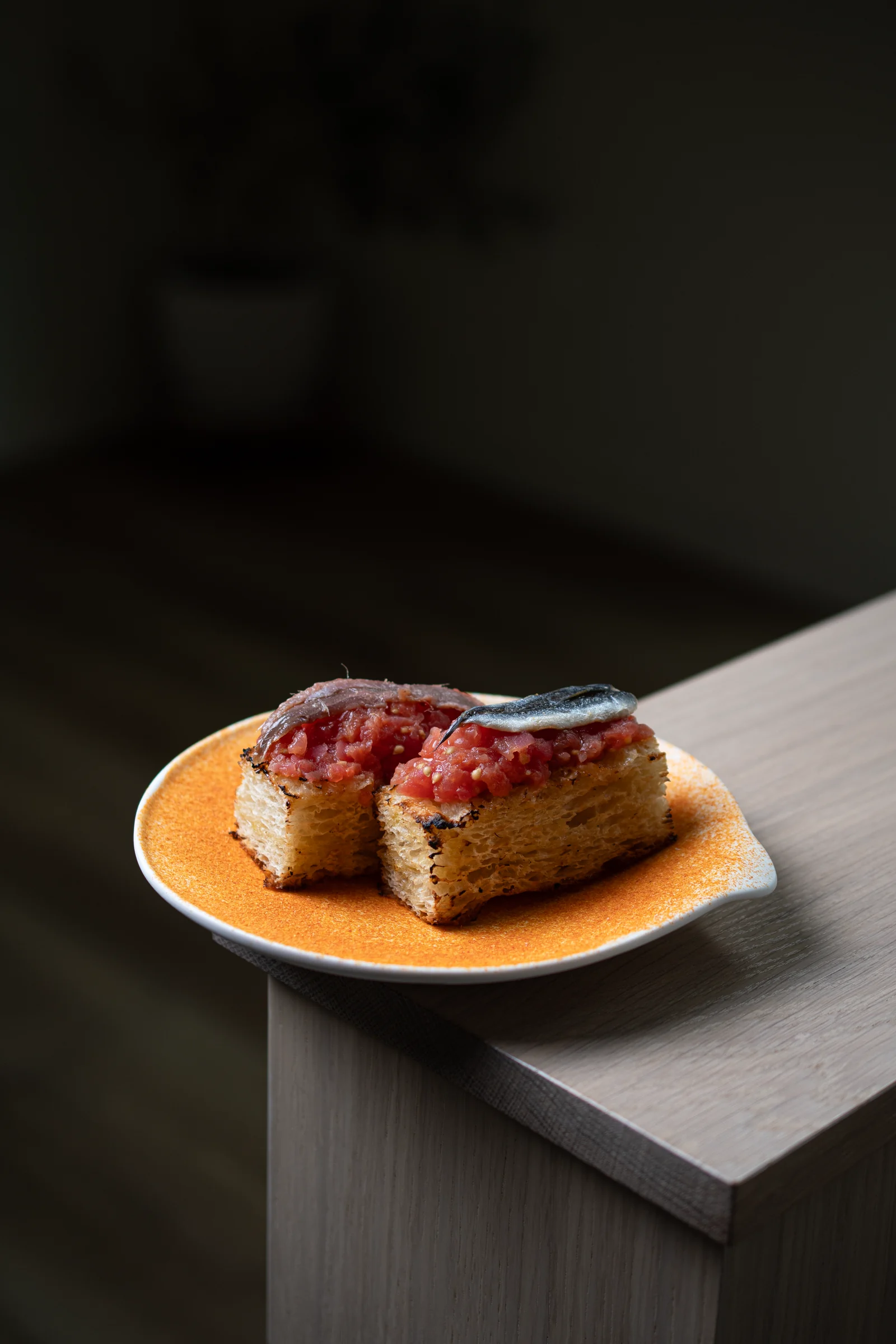 Pan con tomate with anchovies at Josefina